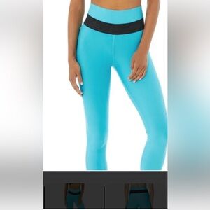 ALO Yoga Blue Leggings Full-Length leggings and top set
